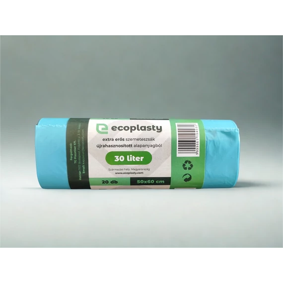 Újrahasznosított műanyagból készült szemeteszsák - 30 l, 20 db/tekercs Újrahasznosított műanyagból készült szemeteszsák - 30 l, 20 db/tekercs